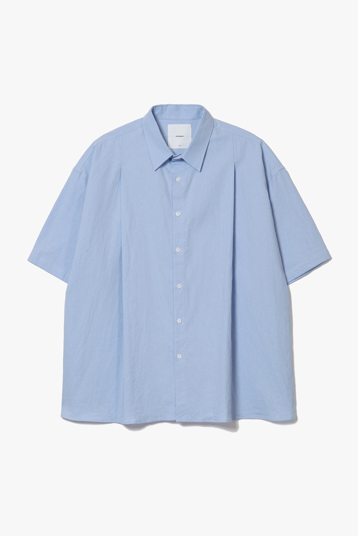 Deep Tuck Linen Shirts [Sky blue]