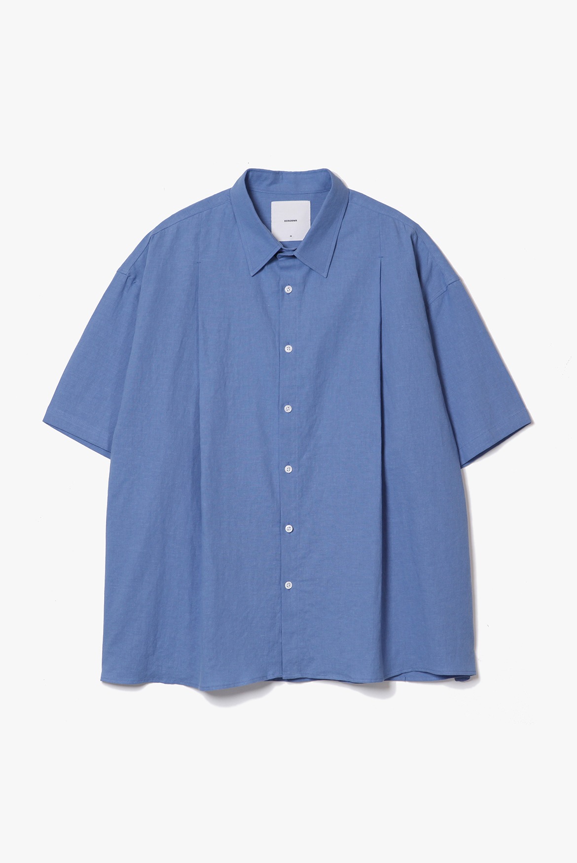 Deep Tuck Linen Shirts [Sax blue]